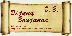 Dijana Banjanac vizit kartica